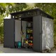 Caseta de resina cepillada Brossium pendiente simple 4,7m² + suelo Keter