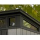 Caseta de resina cepillada Brossium pendiente simple 4,7m² + suelo Keter