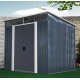 Caseta metálica 5,64m² Skylight antracita + kit de anclaje - X-METAL