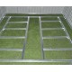 Caseta métalica 6,67m² Skylight antracita + kit de anclaje X-METAL