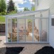 Terraza 400x425cm en aluminio blanco y policarbonato 8mm Sanremo - Palram