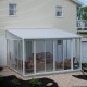 Terraza 400x425cm en aluminio blanco y policarbonato 8mm Sanremo - Palram