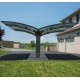 Cochera doble en aluminio gris y policarbonato Arizona Breeze 5000 Palram