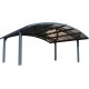 Cochera doble en aluminio gris y policarbonato Arizona Breeze 5000 Palram