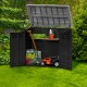 Cofre de jardín multifunción de resina 1200L techo plano negro - Keter