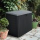 Cofre de jardín multifunción de resina 1200L techo plano negro - Keter