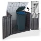 Cofre de jardín multifunción de resina 1200L techo plano negro - Keter