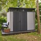 Caseta de resina cepillada Brossium pendiente simple 6m² + suelo - Keter