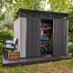 Caseta de resina cepillada Brossium pendiente simple 6m² + suelo - Keter