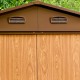 Caseta de jardín aspecto madera 4,6m² + kit de anclaje- X-METAL