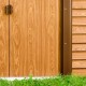 Caseta de jardín aspecto madera 4,6m² + kit de anclaje- X-METAL
