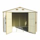 Caseta de jardín de PVC WoodSide 8,02m² beige y marrón - Duramax