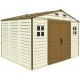 Caseta de jardín de PVC WoodSide 8,02m² beige y marrón - Duramax