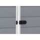 Caseta de jardín en resina gris claro 4,4m² Premium 86 DPF + suelo Keter