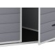 Caseta de jardín en resina gris claro 4,4m² Premium 86 DPF + suelo Keter