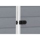 Caseta de jardín en resina gris claro 4,4m² Premium 86 DPF + suelo Keter