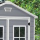 Caseta de jardín en resina gris claro 4,4m² Premium 86 DPF + suelo Keter