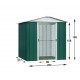 Caseta de jardín de metal verde 4,38m² + kit de anclaje incluido - YARDMASTER