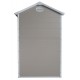 Pequeña caseta de jardín de resina beige 1,34m² + kit de base - JOBU