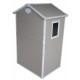 Pequeña caseta de jardín de resina beige 1,34m² + kit de base - JOBU