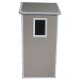 Pequeña caseta de jardín de resina beige 1,34m² + kit de base - JOBU
