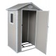 Pequeña caseta de jardín de resina beige 1,34m² + kit de base - JOBU