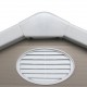 Pequeña caseta de jardín de resina beige 1,34m² + kit de base - JOBU