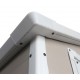 Pequeña caseta de jardín de resina beige 1,34m² + kit de base - JOBU