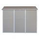 Caseta de jardín de resina beige 5,32m² + kit de base - JOBU