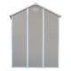 Caseta de jardín de resina beige 5,32m² + kit de base - JOBU