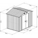 Caseta de jardín de metal beige de 4,1 m² Woodtouch + kit de anclaje X-METAL