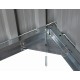 Caseta de jardín de metal beige de 13,6 m² Woodtouch + kit de anclaje X-METAL