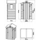 Pequeña caseta de jardín de resina beige 1,34m² + kit de base - JOBU