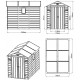 Caseta de jardín de resina beige 5,32m² + kit de base - JOBU