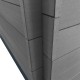 Caseta de jardín de composite gris oscuro 9m² con terraza - Woodlife