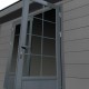 Caseta de jardín de composite gris oscuro 9m² con terraza - Woodlife
