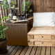 Cofre de jardín de resina marrón 113L City Cube – Keter
