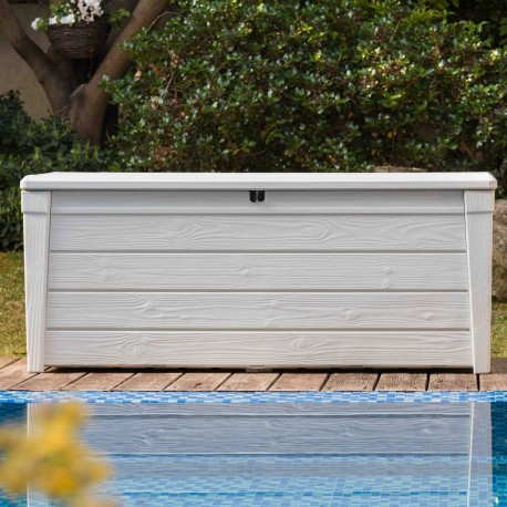 Cofre de piscina resina blanca 455L Pool Box – Keter