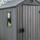 Caseta de jardin con aspecto madera gris 2,3m² Darwin 46 + piso - Keter