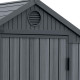 Caseta de jardin con aspecto madera gris 2,3m² Darwin 46 + piso - Keter