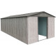 Caseta de jardín de metal beige de 13,6 m² Woodtouch + kit de anclaje X-METAL