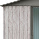 Caseta de jardín de metal beige de 11 m² Woodtouch + kit de anclaje X-METAL