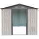 Caseta de jardín de metal beige de 7,15 m² Woodtouch + kit de anclaje X-METAL