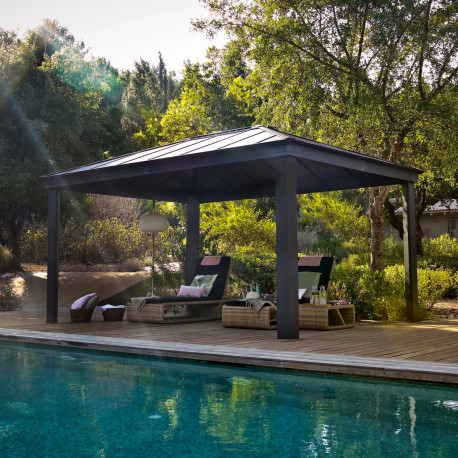 Pérgola de aluminio y policarbonato aislante 488x364cm Dallas 4900 - Palram