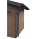 Kit de canaleta antracita - paquete listo para instalar para la caseta PREMIUM Woodlife Garden de doble pendiente, longitud 4 m