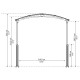 Cochera en aluminio antracita y policarbonato Arizona Breeze 5000 Palram