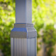 Cochera en aluminio antracita y policarbonato Arizona Breeze 5000 Palram