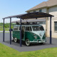 Cochera en aluminio antracita y policarbonato Arizona Breeze 5000 Palram