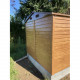 Caseta de jardín aspecto madera 4,6m² + kit de anclaje- X-METAL