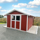 Caseta de jardín de PVC 11,2m² DECO rojo y blanco Grosfillex
